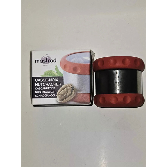 Mastrad Casse-noix Nutcracker RARE RED France Breaks nutshells cleanly BOX new - Picture 4 of 4